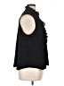Ann Taylor 100% Polyester Black Sleeveless Blouse Size XL Petite - photo 4