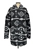P.J. Salvage 100% Recycled Polyester Print Gray Coat Size S - photo 1