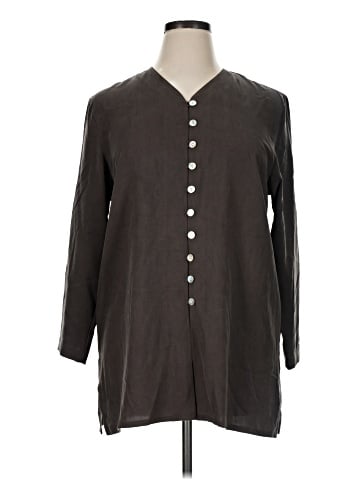 Rafaella 3/4 Sleeve Silk Top (view 1)