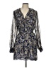 Zara 100% Polyester Blue Gold Kimono Size L - photo 1