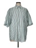 Van Heusen Stripes Green Short Sleeve Blouse Size M - photo 1