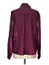 Elle 100% Polyester Paisley Burgundy Long Sleeve Blouse Size L - photo 2