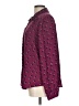 Elle 100% Polyester Paisley Burgundy Long Sleeve Blouse Size L - photo 5