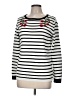 IZOD Stripes White Pullover Sweater Size M - photo 1