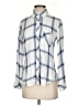 Rails 100% Rayon Plaid Blue Long Sleeve Blouse Size XS - photo 1