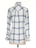 Rails 100% Rayon Plaid Blue Long Sleeve Blouse Size XS - photo 2