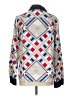 Tommy Hilfiger 100% Polyester Argyle Ivory Long Sleeve Blouse Size L - photo 2