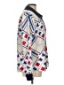 Tommy Hilfiger 100% Polyester Argyle Ivory Long Sleeve Blouse Size L - photo 4