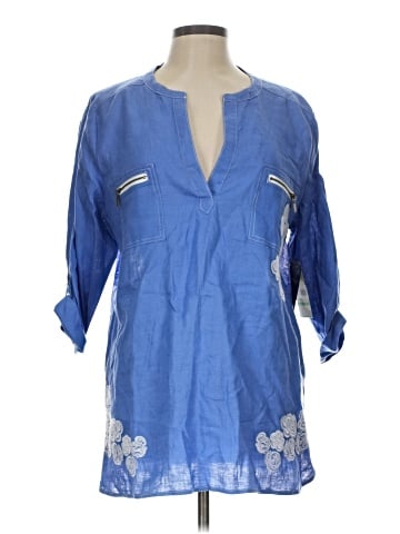 MULTIPLES 3/4 Sleeve Blouse (view 1)