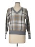 Tahari Plaid Gray Pullover Sweater Size L - photo 1