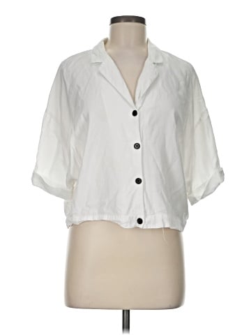 Zara TRF 3/4 Sleeve Button-Down Shirt (view 1)