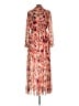 Unbranded 100% Polyester Print Orange Casual Dress Size L - photo 2