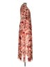 Unbranded 100% Polyester Print Orange Casual Dress Size L - photo 4