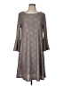 AGB Tweed Gray Casual Dress Size L - photo 1
