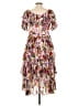Aqua 100% Polyester Print Pink Cocktail Dress Size L - photo 2