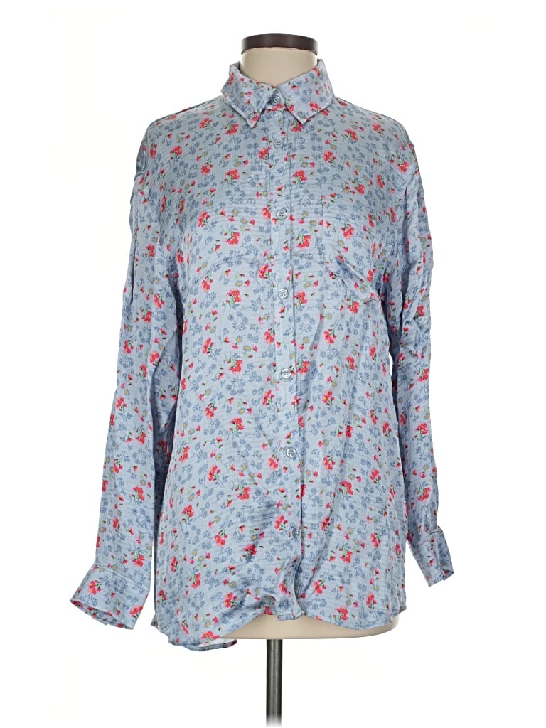 Pre-owned American Vintage Long Sleeve Blouse In Blue