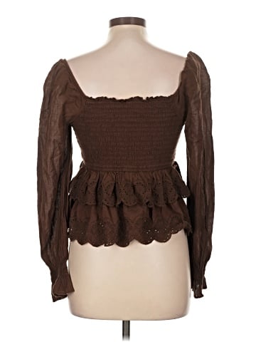 American Eagle Outfitters Long Sleeve Blouse (view 2)