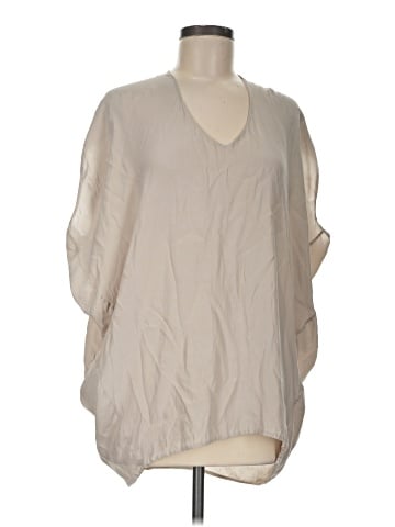 Vince. 3/4 Sleeve Silk Top (view 1)