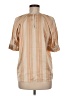 Worthington 100% Polyester Tan Short Sleeve Blouse Size M - photo 2