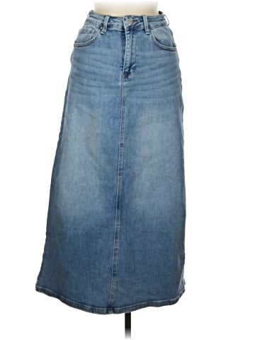 Risen Denim Skirt (view 1)