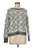 Elie Tahari Argyle White Gray Pullover Sweater Size M - photo 1
