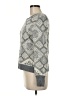 Elie Tahari Argyle White Gray Pullover Sweater Size M - photo 5