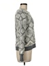 Elie Tahari Argyle White Gray Pullover Sweater Size M - photo 4