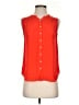 Joie Orange Sleeveless Button-Down Shirt Size S - photo 1