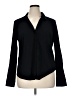Elle Black Long Sleeve Blouse Size XL - photo 1