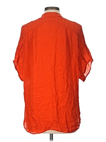 Vince. Short Sleeve Silk Top (view 2)