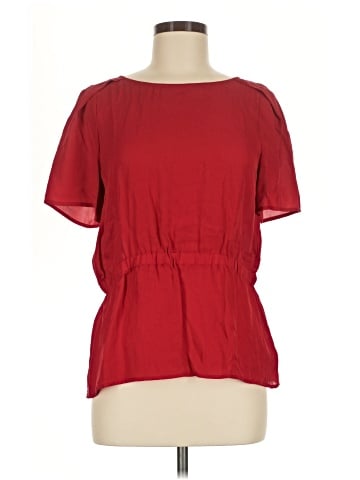 Theory Short Sleeve Silk Top (view 1)