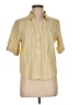 Eliane Rose Stripes Yellow Short Sleeve Blouse Size M - photo 1