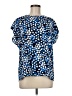Halogen 100% Polyester Blue Short Sleeve Blouse Size M - photo 1
