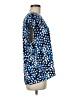 Halogen 100% Polyester Blue Short Sleeve Blouse Size M - photo 4