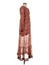 Lorena Rose 100% Polyester Paisley Brown Casual Dress Size XS - photo 4