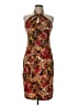 Taylor 100% Polyester Print Brown Cocktail Dress Size 6 - photo 1