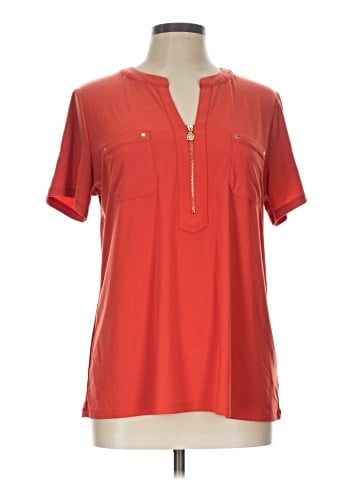 Anne Klein Short Sleeve Blouse (view 1)