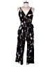 Kaileigh Floral Black Jumpsuit Size M - photo 1