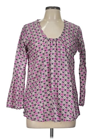 matta Long Sleeve Silk Top (view 1)