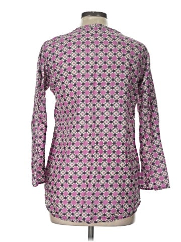 matta Long Sleeve Silk Top (view 2)