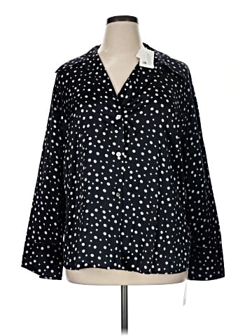 Vince. Long Sleeve Silk Top (view 1)
