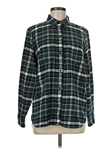 Madewell Flannel Classic Ex-Boyfriend Shirt in Baywood Plaid (view 1)