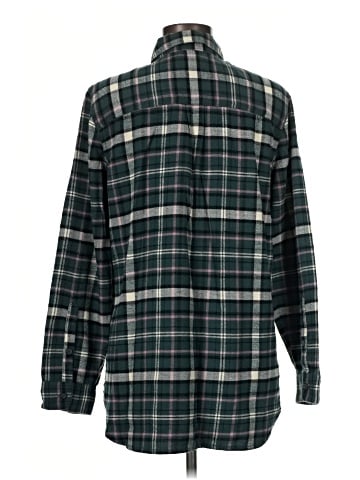Madewell Flannel Classic Ex-Boyfriend Shirt in Baywood Plaid (view 2)