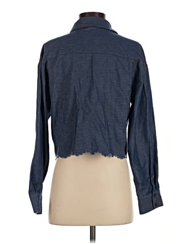 Zara 3/4 Sleeve Button-Down Shirt (view 2)
