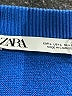 Zara Solid Blue Pullover Sweater Size L - photo 7