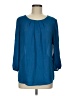 41Hawthorn 100% Polyester Blue 3/4 Sleeve Blouse Size M - photo 1