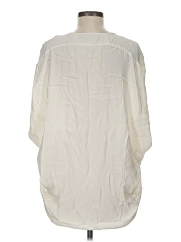Vince. 3/4 Sleeve Silk Top (view 2)