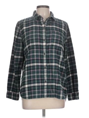 Madewell Flannel Classic Ex-Boyfriend Shirt in Baywood Plaid (view 1)