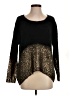 Francesca's 100% Acrylic Metallic Black Pullover Sweater Size S - photo 1