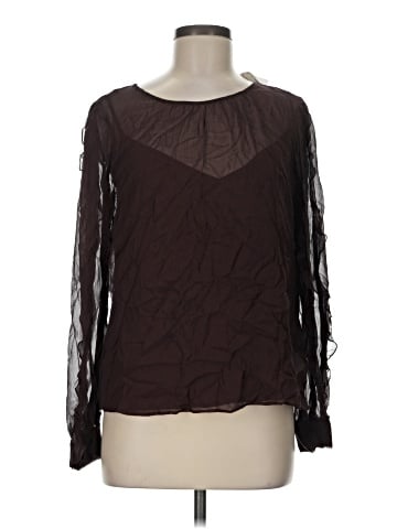 Paige Long Sleeve Silk Top (view 1)